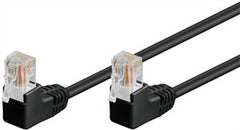 CAT 5e Patch Cable 2x 90Â° Angled, U/UTP, black