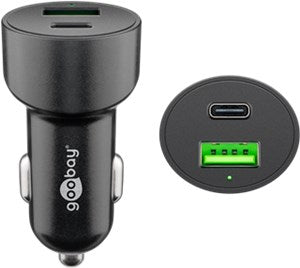 Dual-USB Auto Fast Charger USB-Câ¢ PD (Power Delivery) (48 W)