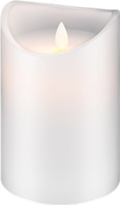 LED Real Wax Candle, White, 10 x 15Â cm