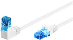 CAT 6A Patch Cable 1x 90Â° Angled, U/UTP, white