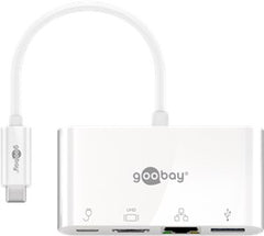 USB-Câ¢ Multiport Adapter with HDMIâ¢ and Ethernet, PD, White