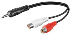 3.5Â mm Audio Cable Adapter, Male to Stereo RCA Female