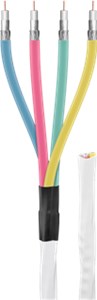 80 dB Quattro Coaxial Cable, Double Shielded, CCS