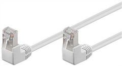 CAT 5e Patch Cable 2x 90Â° Angled, F/UTP, white