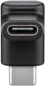 USB-Câ¢ to USB-Câ¢ Adapter, 90Â°, Black