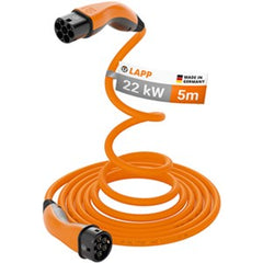 HELIX Komfort-Ladekabel Typ 2, bis zu 22 kW, 5 m, orange