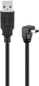 USB 2.0 Hi-Speed Cable 90Â°, Black