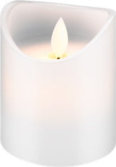 LED Real Wax Candle, White, 7.5 x 10Â cm