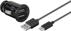 Dual USB Car Charging Set USB-Câ¢, USB-A (12 W)