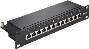 CAT 6 10-Inch (25.4 cm) Patch Panel, 12-Port