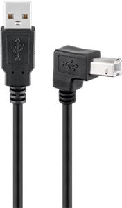 USB 2.0 Hi-Speed Cable 90Â°, black