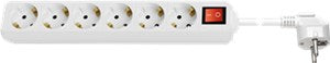 6-Way Power Strip with Switch, 5 m, White