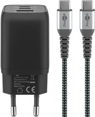 Set of USB-Câ¢ Fast Charger Nano (65 W) and USB-Câ¢ Textile Cable (1 m)