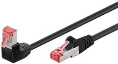 CAT 6 Patch Cable 1x 90Â° Angled, S/FTP (PiMF), black