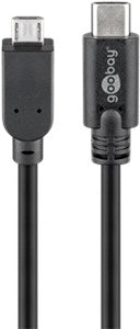 USB 2.0 Cable (USB-Câ¢ to Micro-B 2.0), Black