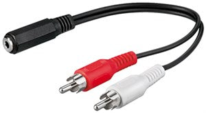 Audio Cable Adapter, 3.5Â mm Female to RCA Male