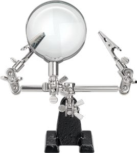 Soldering Aid / Third Hand with Magnifying Glass 2.5x Magnification