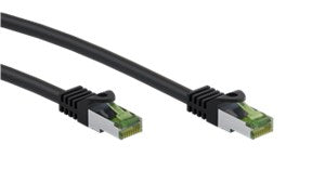 RJ45 Patch Cord with CAT 8.1 S/FTP Raw Cable, AWG 26, black