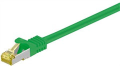 RJ45 Patch Cord CAT 6A S/FTP (PiMF), 500 MHz, with CAT 7 Raw Cable, green