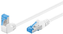 CAT 6A Patchcable 1x 90Â° Angled, S/FTP (PiMF), white