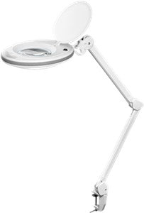 LED Magnifying Lamp with Clamp, 8 W, white