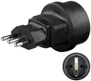 Mains Adapter Italy, Black