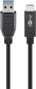 USB-Câ¢ Cable USB 3.2 Gen 2, 3 A, 1 m, Black